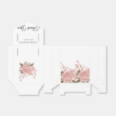 Aangepaste Blush Roze Bloemen 5e bruiloft Jubileum Bedankdoosjes (Uitgevouwen)