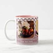 Aangepaste Blush roze foto Lijst pooldots Mok (Links)