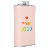 Aangepaste blush roze kolven met Logo Heupfles (Rechts)