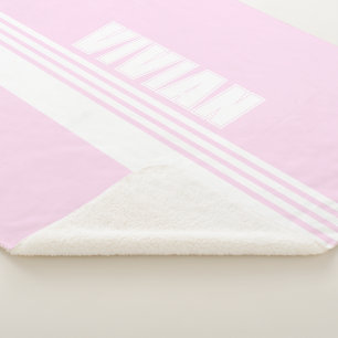 Aangepaste blush roze licht moderne preppy klassie sherpa deken