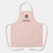 Aangepaste blush roze Logo Company Apron Schort (Voorkant)