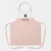 Aangepaste blush roze Logo Schort (Voorkant)