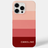 Aangepaste Blush Roze Maroon Rood Perzik Oranje St Case-Mate iPhone Case (Achterkant)