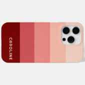 Aangepaste Blush Roze Maroon Rood Perzik Oranje St Case-Mate iPhone Case (Achterkant (horizontaal))