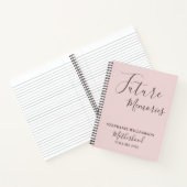 Aangepaste Blush Roze Moederschap Elegante Kalligr Notitieboek (Binnen)