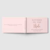 Aangepaste Blush Roze Rose Gouden Brieven aan de B Gastenboek (Volledig)