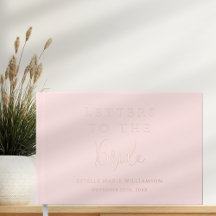 Aangepaste Blush Roze Rose Gouden Brieven aan de B