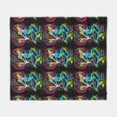 Aangepaste Bmx Fleece - Bmx Bike Graffiti (Voorkant (Horizontaal))