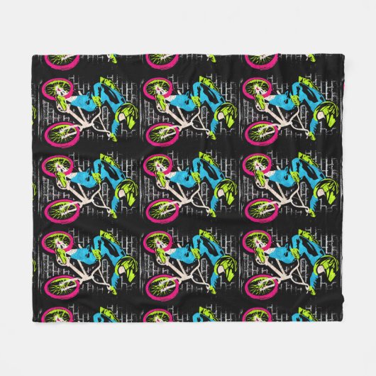 Aangepaste Bmx Fleece - Bmx Bike Graffiti (Voorkant (Horizontaal))