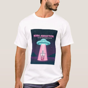 Aangepaste Boba Tea UFO Design – Glow-in-the-Dark T-shirt