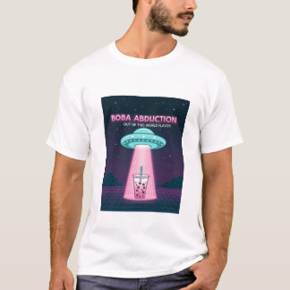 Aangepaste Boba Tea UFO Design – Glow-in-the-Dark  T-shirt