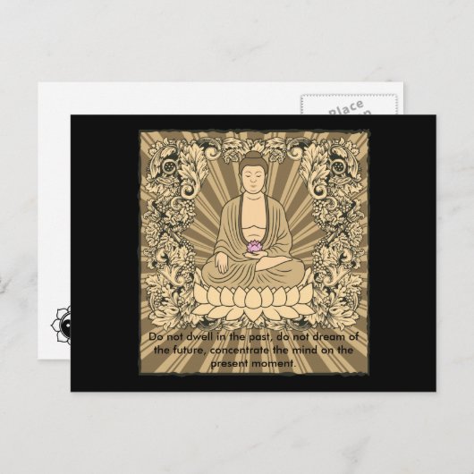 aangepaste boeddha briefkaart (Voorkant / Achterkant)
