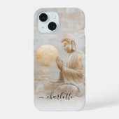 Aangepaste Boeddha iPhone 15 Case (Achterkant)