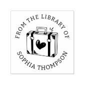 Aangepaste Boek | Reizen met liefde bagage Zelfinktende Stempel (Design)