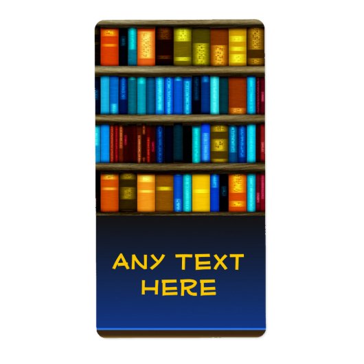 Aangepaste boeken in plank Bookplate Sticker Label (Voorkant)