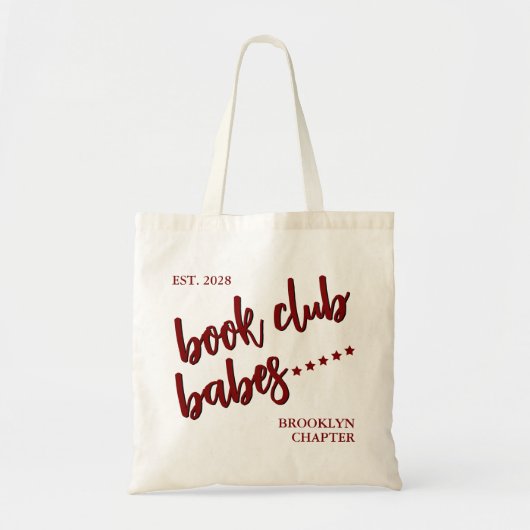 Aangepaste Boekenclub Babes Canvas tas, Boekenlief Tote Bag (Voorkant)