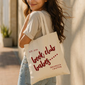 Aangepaste Boekenclub Babes Canvas tas, Boekenlief Tote Bag