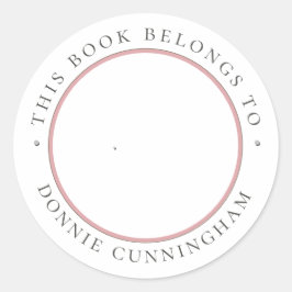 Aangepaste boekenkaart voor vogelbloemkool op maat ronde sticker