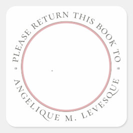 Aangepaste boekenkaart voor vogelbloemkool op maat vierkante sticker