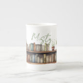 Aangepaste boekenplank Bone China Mok (Voorkant)