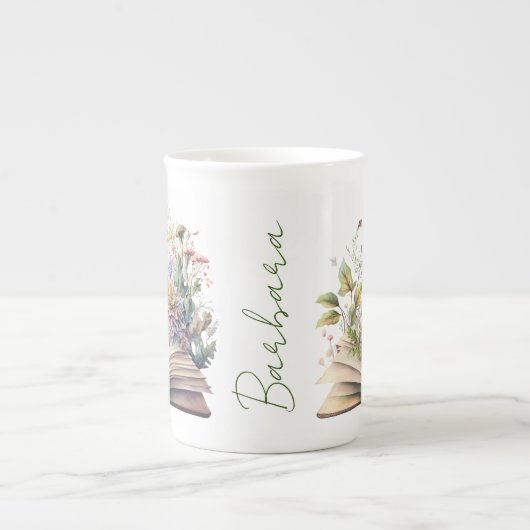 Aangepaste boekenplank Bone China Mok (Voorkant)