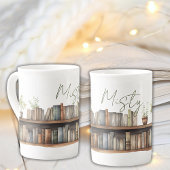 Aangepaste boekenplank Bone China Mok