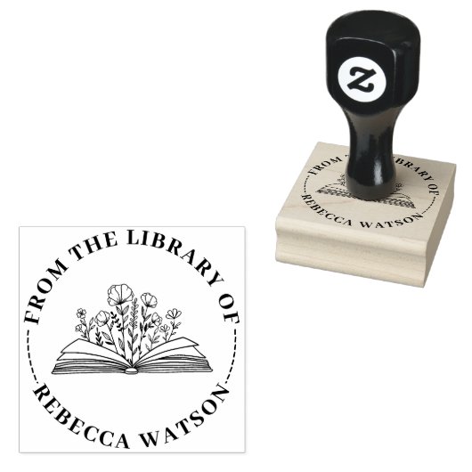 AANGEPASTE BOEKENSTEMPEL RUBBERSTEMPEL (Gestempeld)