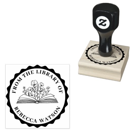 AANGEPASTE BOEKENSTEMPEL RUBBERSTEMPEL (Gestempeld)