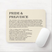 Aangepaste boeking Jane Austen Eenvoudige tekst Muismat (Met muis)