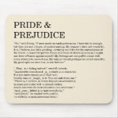 Aangepaste boeking Jane Austen Eenvoudige tekst Muismat (Voorkant)