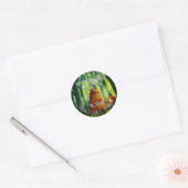 Aangepaste Boekplaat met Knuffel Beer | Gepersonal Ronde Sticker (Envelop)