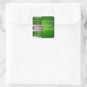 Aangepaste boekschottensticker vierkante sticker (Tas)