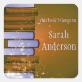 Aangepaste boekschottensticker vierkante sticker (Voorkant)