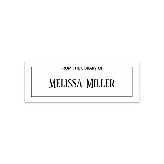 Aangepaste boekstempel uit de bibliotheek van de n  zelfinktende stempel (Design)