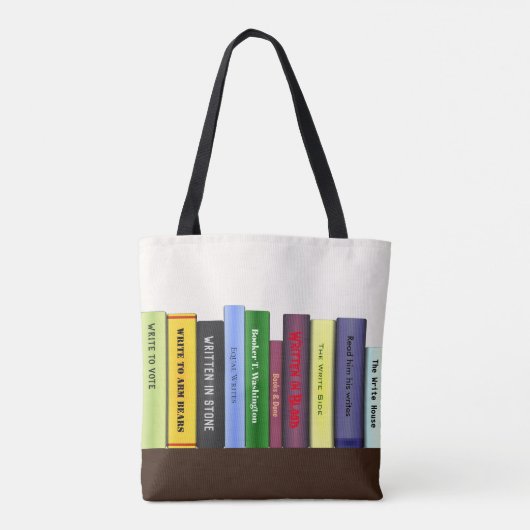 Aangepaste boektitels tote bag (Achterkant)