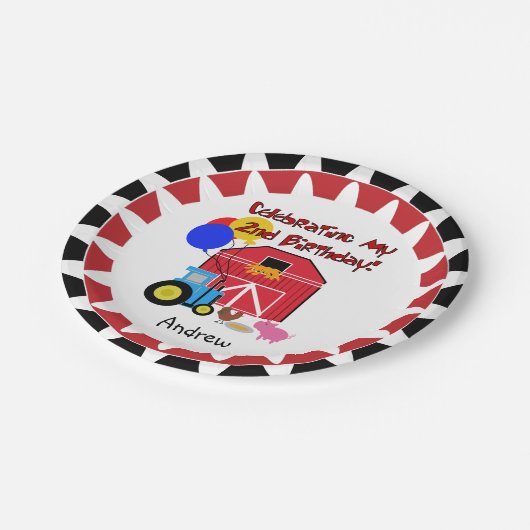 Aangepaste Boerderij 2e verjaardag Bord (Gekanteld)