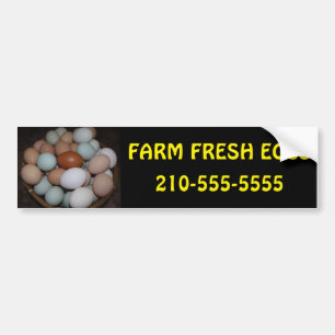 Aangepaste Boerderij Bumpersticker verse eieren