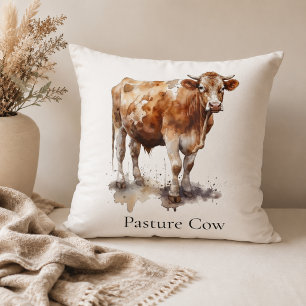 Aangepaste boerderij cottage accent met koe kussen