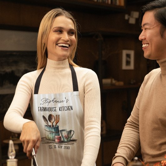 Aangepaste Boerderij Keuken All-Over Print Schort