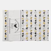 Aangepaste boerderij keuken kip patroon theedoek (Horizontaal)