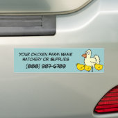 Aangepaste Boerderij kippen Pluimvee Bumpersticker (Op auto)