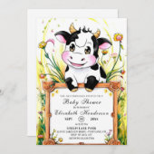 Aangepaste Boerderij Koe Baby shower Kaart (Voorkant / Achterkant)