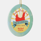 Aangepaste boerderij naam gevogelte Kerst ornament (Rechts)