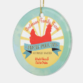 Aangepaste boerderij naam gevogelte Kerst ornament (Links)