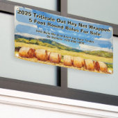 Aangepaste boerderij ronde baal hooi te koop spandoek (Buitenkant Gebouw)