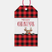 Aangepaste Boerderij Rood Zwart Buffalo Check Plai Cadeaulabel (Voorkant)