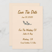 Aangepaste boerderij rustiek eenvoudig Sla de datu Kaart (Voorkant / Achterkant)