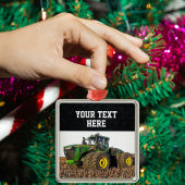 Aangepaste Boerderij Tractor apparatuur Kerst gron Metalen Ornament