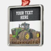 Aangepaste Boerderij Tractor apparatuur Kerst gron Metalen Ornament (Links)