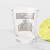 Aangepaste Boerderij tractorapparatuur Man Cave Shot Glas (Achterkant)